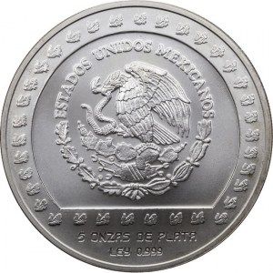 Moneda Piedra de Tizoc de México de Plata 1992 Circulada reverso