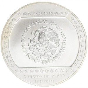 Moneda Pirámide de Tajín de México de Plata 1993 Circulada reverso