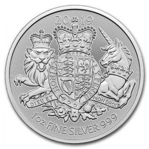 Moneda The Royal Arms  británica de Plata 1 oz 2019