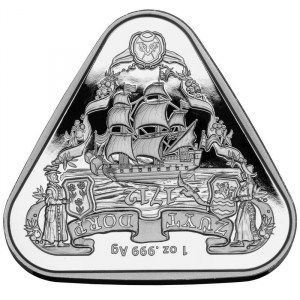 Moneda Triangular Naufragio Zuytdorp de Plata 1 oz 2020