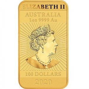 Moneda-Lingote Dragon de Oro 1 oz 2020 reverso
