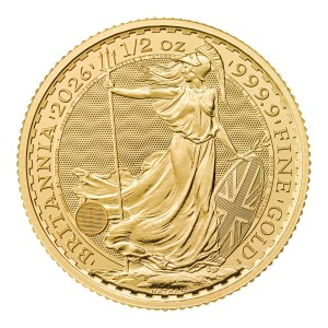 Moneda de Oro Britannia 1/2 oz 2026 BU