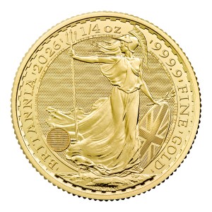 Moneda de Oro Britannia 1/4 oz 2026 BU