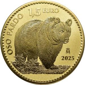 Moneda de Oro Oso Pardo 1 oz 2025 Proof Inverso