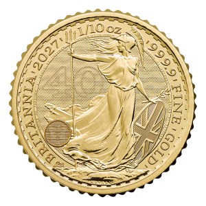 Moneda de Oro Britannia 1/10 oz 2027 BU