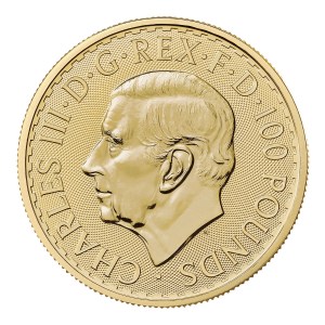 Moneda de Oro Britannia 1 oz 2027 BU anverso