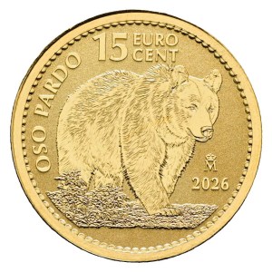 Moneda de Oro Oso Pardo 1/10 oz 2026 Proof Inverso