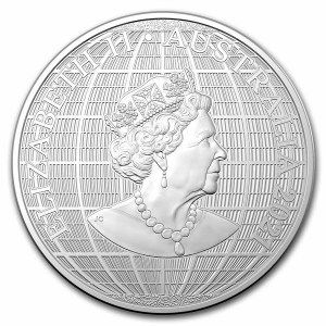 Moneda Bajo los Cielos del Sur de Australia de Plata 1 oz 2021 reverso