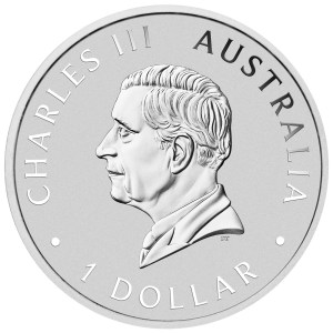 Moneda de Plata Kookaburra 1 oz 2025 BU reverso