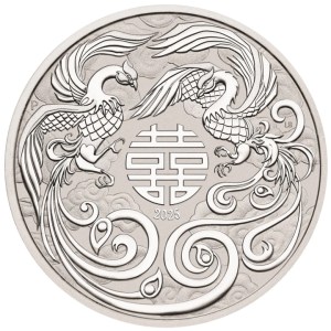 Moneda de Plata Doble Fénix 1 oz 2025 BU