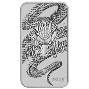 Moneda de Plata Dragón Rectangular 1 oz 2025 BU