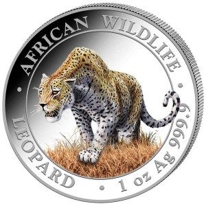 Moneda Leopardo de Plata 1 oz 2023 Color-BU