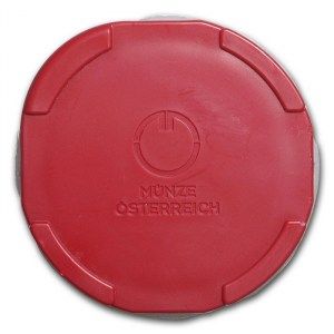 Tubo vacío para Moneda Filarmónica de Plata 1 oz tapadera